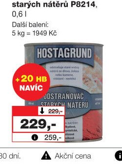 HOSTAGRUND odstraňovač starých nátěrů P8214