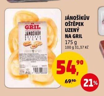 JÁNOŠÍKŮV OŠTĚPEK UZENÝ NA GRIL