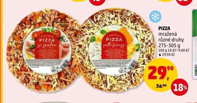 PIZZA mražená různé druhy 275-305 g