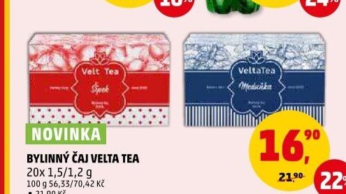 Čaj bylinný bio Velta Tea