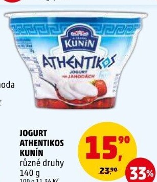 Jogurt ochucený řeckého typu Athentikos Mlékárna Kunín