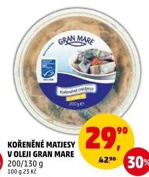 Matjesy kořeněné v oleji Gran Mare