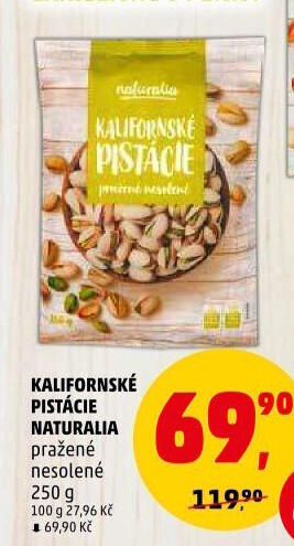 Pražené pistácie kalifornské Naturalia