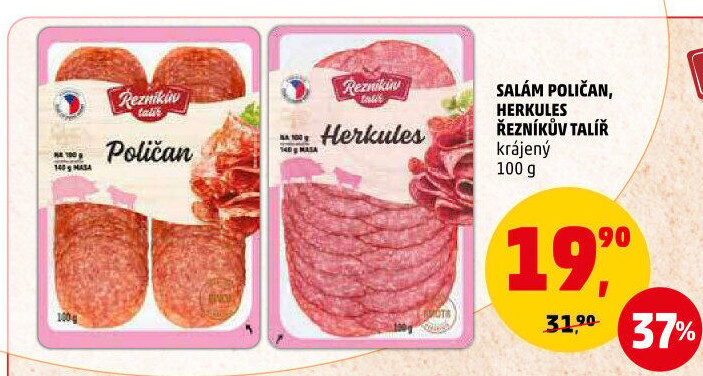 Salám Poličan Řezníkův talíř