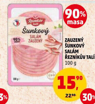 Salám šunkový zauzený Řezníkův talíř