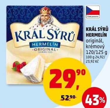 Sýr Hermelín Král sýrů