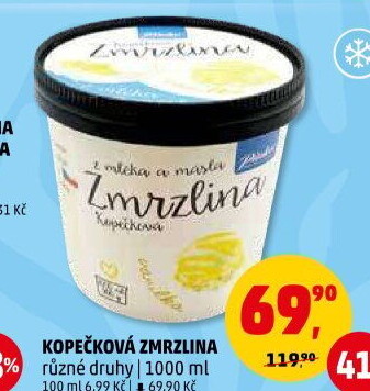 Zmrzlina v kelímku Kopečková Pinko