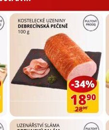 Kostelecké uzeniny debrecínská pečeně 100 g