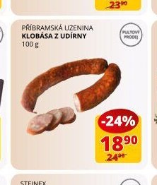 Příbramská uzenina klobása z udírny 100 g