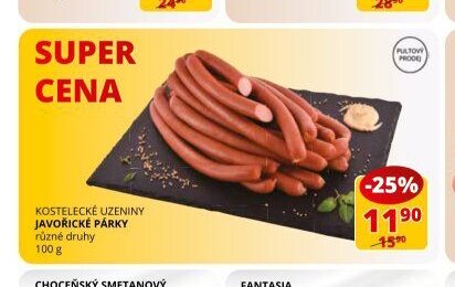 Kostelecké uzeniny javořické párky 100 g