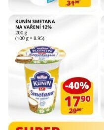 Kunín smetana na vaření 12% 200 g