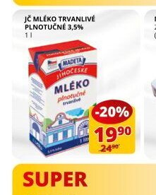 JČ mléko trvanlivé plnotučné 3,5%