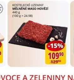 Kostelecké uzeniny mleté maso hovězí