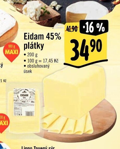Eidam 45% plátky