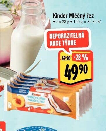 Kinder Mléčný řez