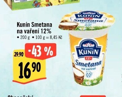 Kunín Smetana na vaření 12%