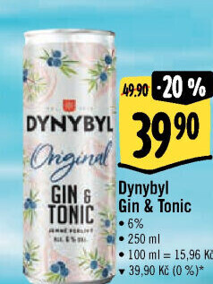 Míchaný nápoj Dynybyl Gin a Tonic