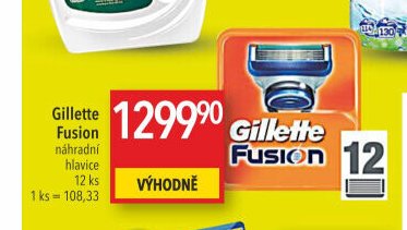 Gillette Fusion náhradní hlavice