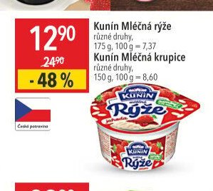 Kunín Mléčná rýže, Kunín Mléčná krupice