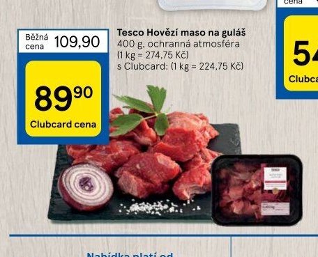 Tesco Hovězí maso na guláš