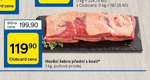 Hovězí žebro přední s kosti