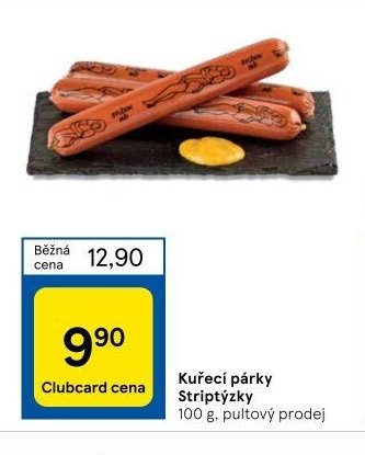 Kuřecí párky Striptýzky
