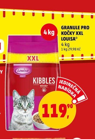 Granule pro kočky XXL Louisa 4 kg