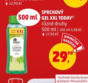 Sprchový gel XXL Today různé druhy 500 ml