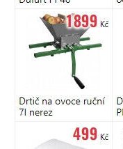 Drtič na ovoce ruční 7l nerez