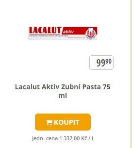 Lacalut Aktiv Zubní Pasta 75 ml