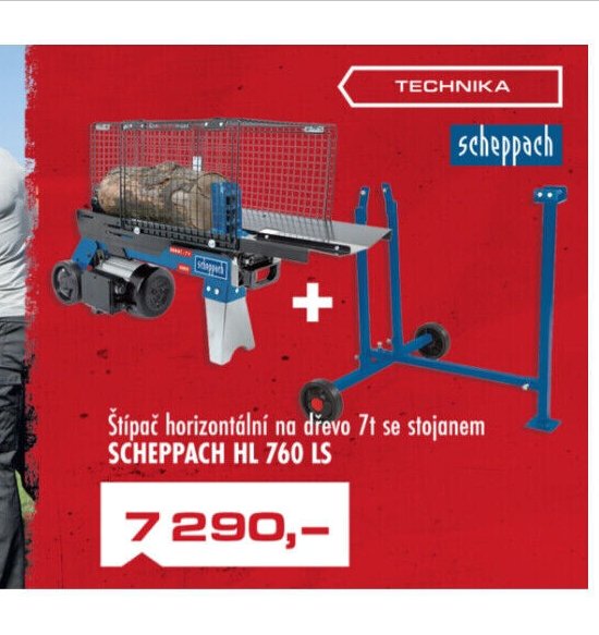Štípač horizontální na dřevo 7t se stojanem SCHEPPACH HL 760 LS - UNI HOBBY akcniletaky.com