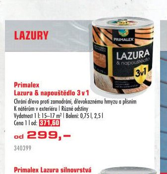 Primalex Lazura & napouštědlo 3 v 1 - UNI HOBBY akcniletaky.com