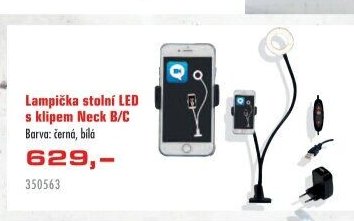 Lampička stolní LED s klipem Neck B/C - UNI HOBBY akcniletaky.com
