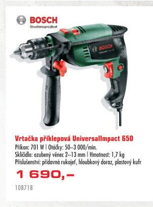 Vrtačka příklepová UniversalImpact 650 - UNI HOBBY akcniletaky.com