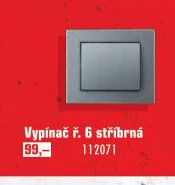 Vypínač ř. 6 stříbrná - UNI HOBBY akcniletaky.com