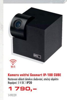 Kamera vnitřní Gosmart IP-100 CUBE - UNI HOBBY akcniletaky.com