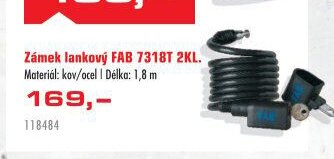 Zámek lankový FAB 7318T 2KL - UNI HOBBY akcniletaky.com