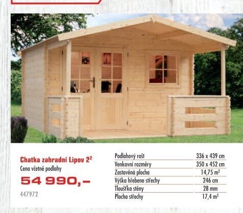 Chatka zahradní Lipov 2 - UNI HOBBY akcniletaky.com