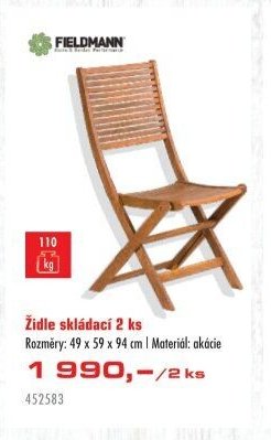 Židle skládací 2 ks - UNI HOBBY akcniletaky.com