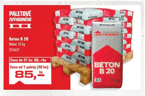 Beton B 20 - UNI HOBBY akcniletaky.com