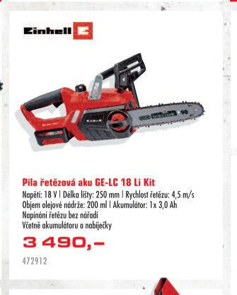 Pila řetězová aku GE-LC 18 Li Kit - UNI HOBBY akcniletaky.com
