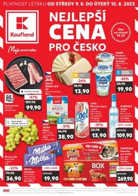 akční leták Kaufland 9.8.2023-15.8.2023