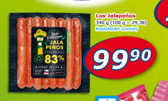 Klobásy na grilování Los Jalapeňos Kostelecké uzeniny