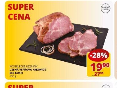 Kostelecké uzeniny uzená vepřová krkovice bez kosti