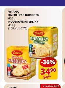 Vitana knedlíky s burizony, houskové knedlíky