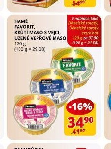 Hamé favorit, krůtí maso s vejci, uzené vepřové maso