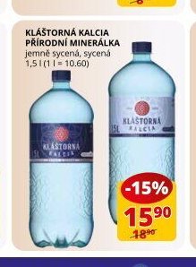 Kláštorná Kalcia přírodní minerálka