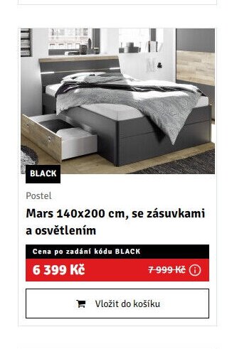 Postel Mars 140x200 cm, se zásuvkami a osvětlením - ASKO akcniletaky.com