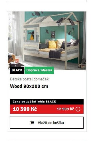 Dětská postel domeček Wood 90x200 cm - ASKO akcniletaky.com