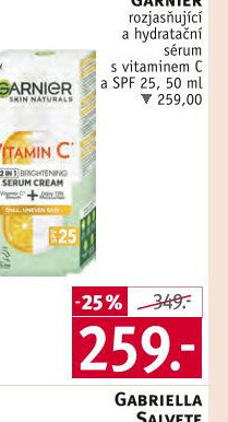 Pleťové rozjasňující sérum SPF 25 Vitamin C Garnier